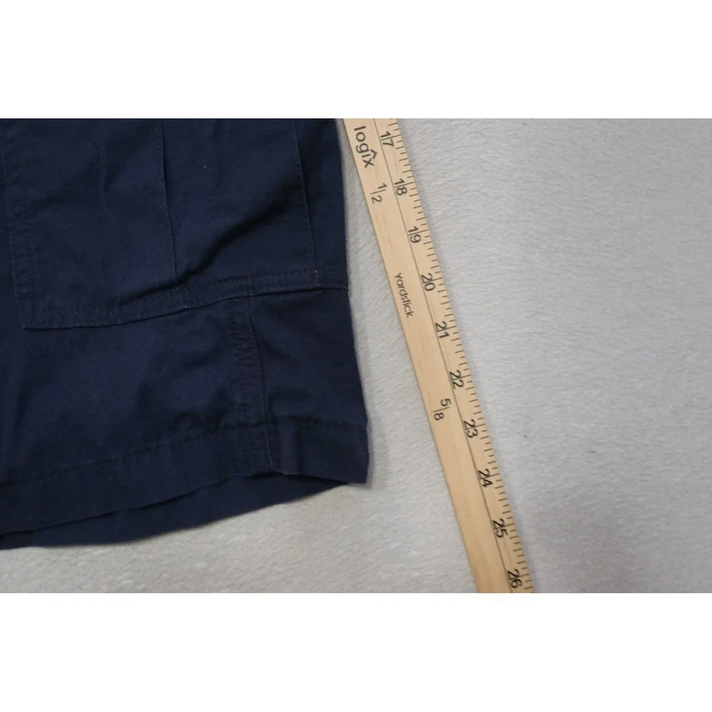Levi Strauss & Co Cargo Shorts Mens 44 Navy Blue Ripstop Cotton Utility EUC
